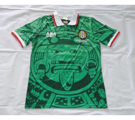 Mexico 1998 World Cup Home Green Soccer Jersey